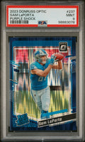 2023 DONRUSS OPTIC SAM LAPORTA #237 PURPLE SHOCK RATED ROOKIE PSA 9
