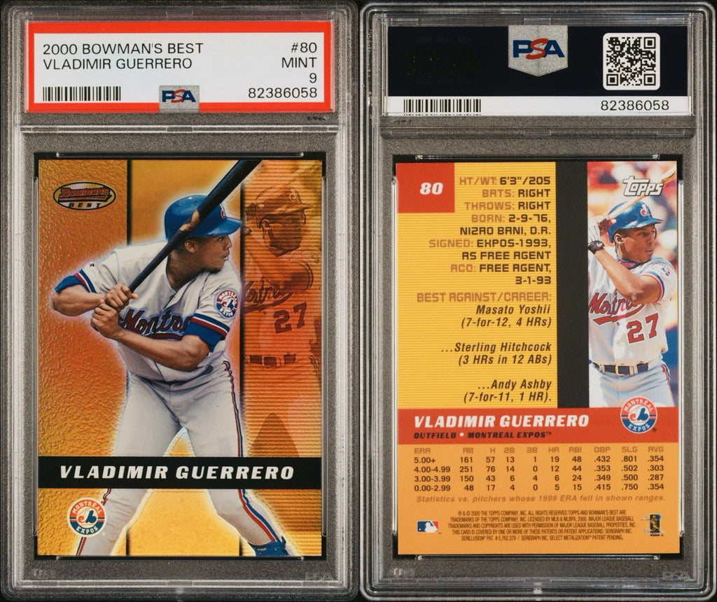 2000 BOWMANS BEST VLADIMIR GUERRERO #80 PSA 9