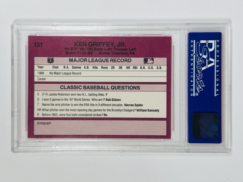 1989 TOPPS CLASSIC TRAVEL KEN GRIFFEY JR UPDATE I #131 PSA 9