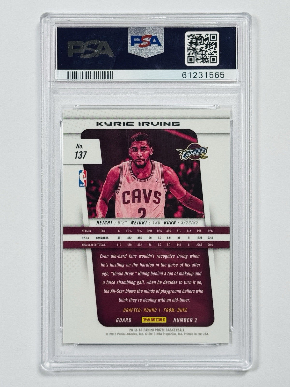 2013 PANINI PRIZM KYRIE IRVING #137 PSA 10