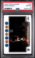 2008 TOPPS CHROME KEVIN DURANT #156 PSA 8