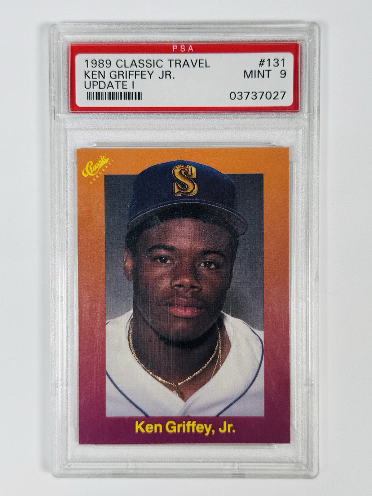1989 TOPPS CLASSIC TRAVEL KEN GRIFFEY JR UPDATE I #131 PSA 9