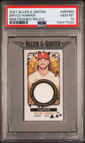 2021 ALLEN & GINTER BRYCE HARPER #MFRBH MINI FRAMED RELICS PSA 10 POP 2!