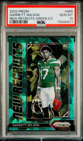 2022 PRIZM GARRETT WILSON #NR5 RC NEW RECRUITS GREEN ICE COLOR MATCH PSA 10