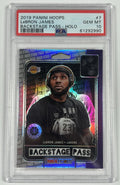 2019 PANINI NBA HOOPS LEBRON JAMES #7 BACKSTAGE PASS HOLO PSA 10