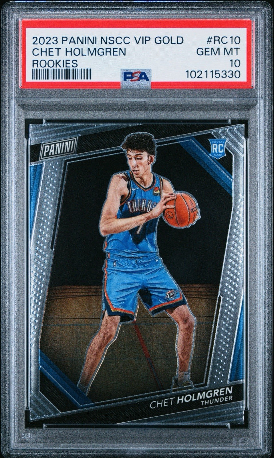 2023 PANINI NSCC VIP GOLD CHET HOLMGREN #RC10 ROOKIES PSA 10