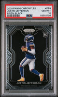 2020 PANINI CHRONICLES JUSTIN JEFFERSON PRIZM BLACK #PB9 ROOKIE PSA 10