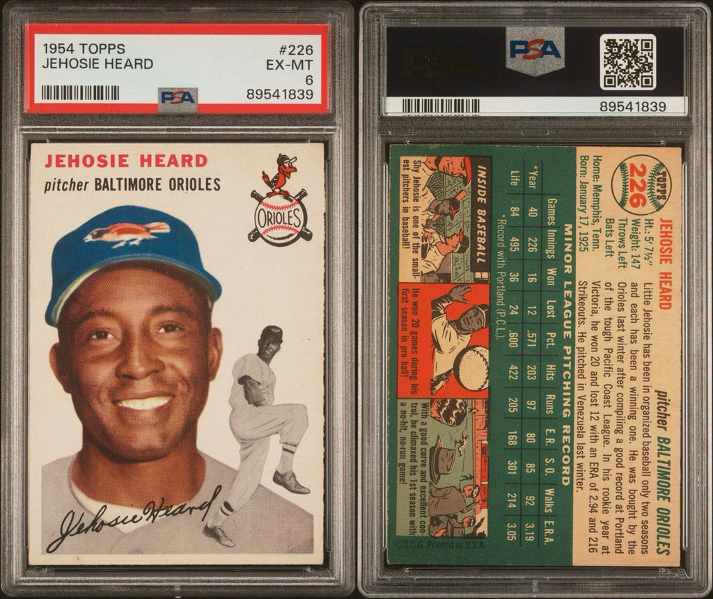 1954 TOPPS JEHOSIE HEARD #226 PSA 6