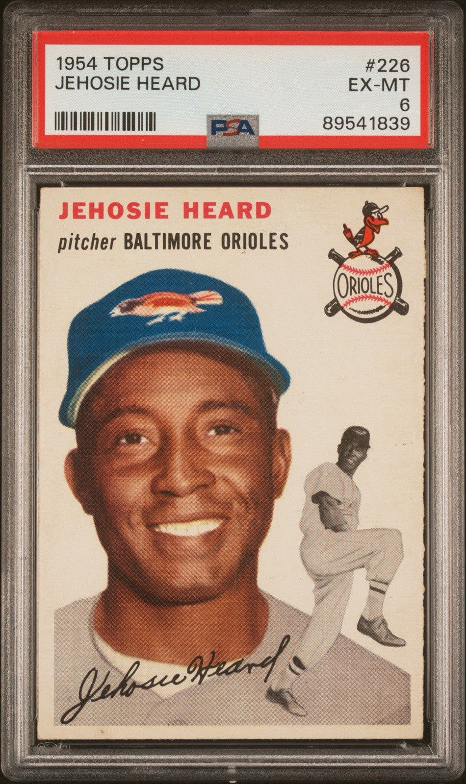 1954 TOPPS JEHOSIE HEARD #226 PSA 6