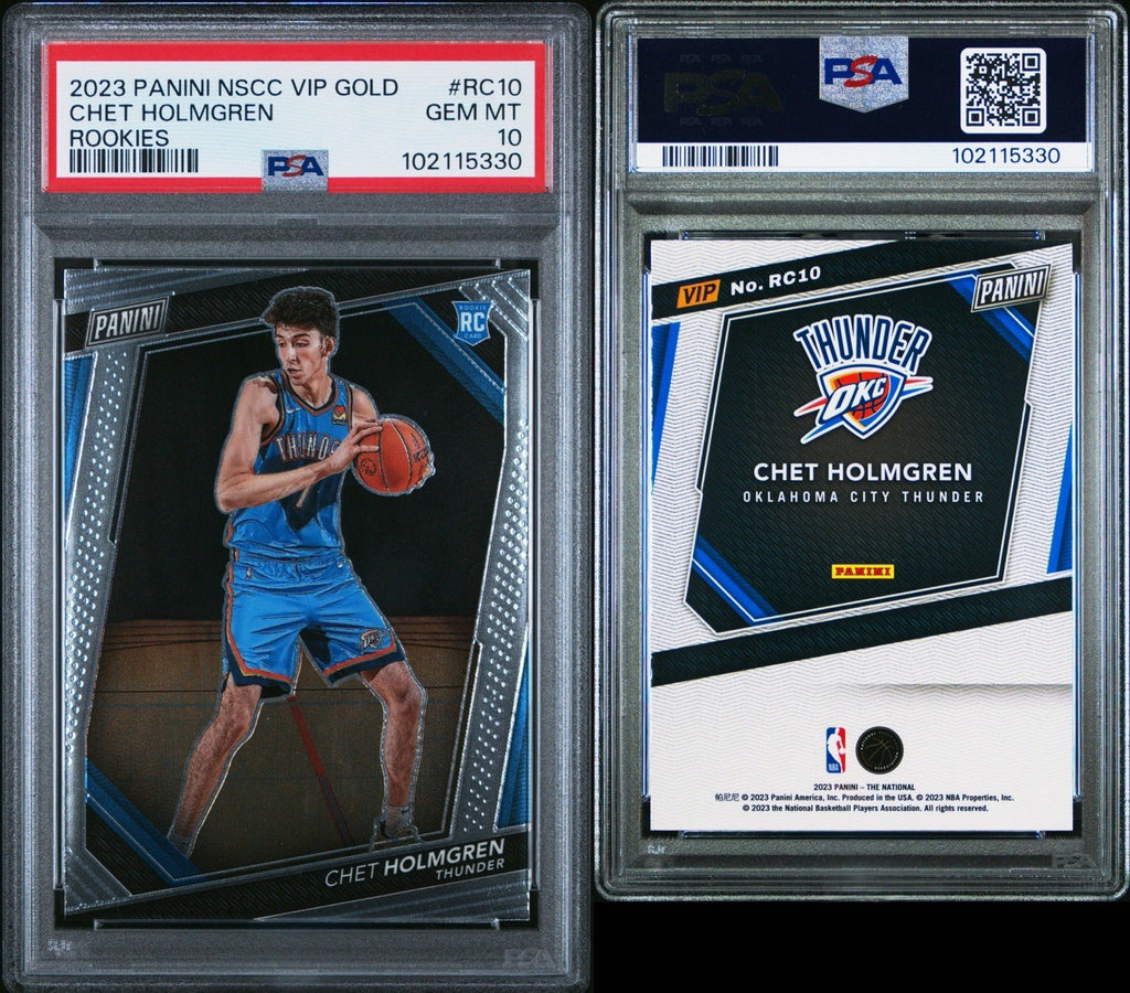 2023 PANINI NSCC VIP GOLD CHET HOLMGREN #RC10 ROOKIES PSA 10